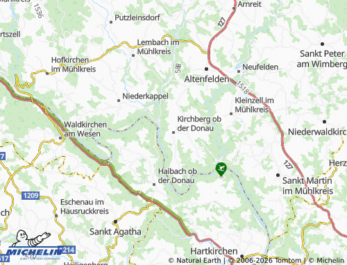 MICHELIN Kirchberg ob der Donau map - ViaMichelin