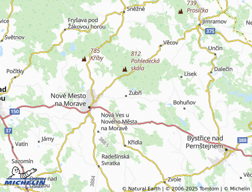 Carte MICHELIN Zubří - ViaMichelin