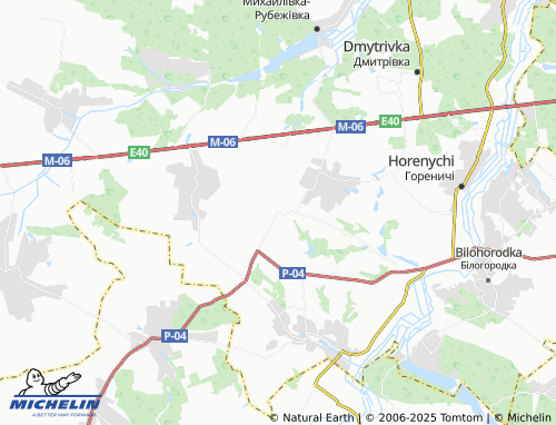 MICHELIN Lychanka map - ViaMichelin