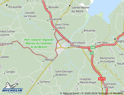 MICHELIN Carentan-les-Marais map - ViaMichelin