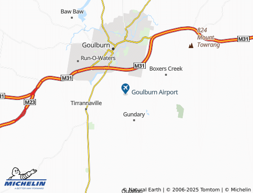 MICHELIN Brisbane Grove map - ViaMichelin