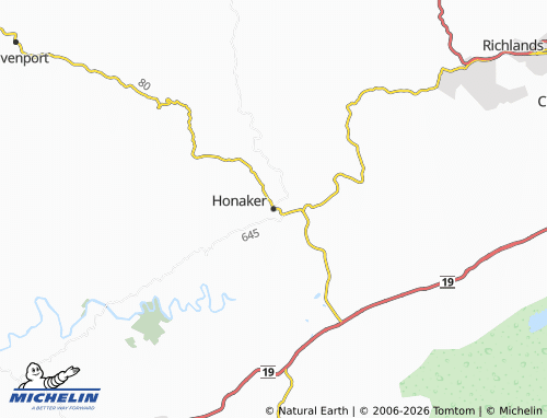 Mapa MICHELIN Honaker - ViaMichelin