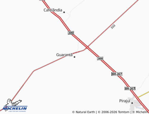 MICHELIN Guarantã map - ViaMichelin