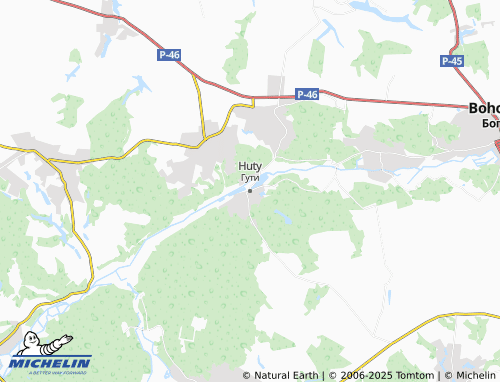 MICHELIN Huty map - ViaMichelin