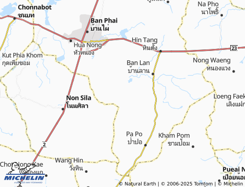 MICHELIN Khaen Nuea map - ViaMichelin