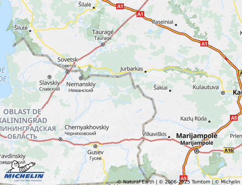 MICHELIN Krasnoznamenskiy okrug map - ViaMichelin