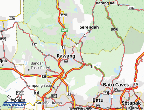 MICHELIN Pusat Bandar Rawang map - ViaMichelin