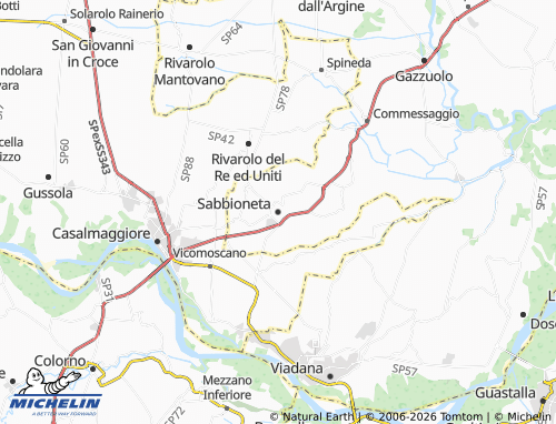 MICHELIN Sabbioneta map - ViaMichelin