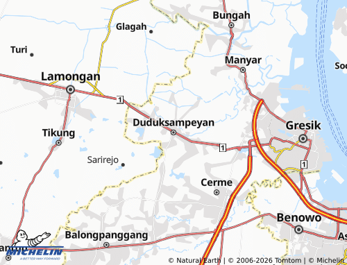 MICHELIN Duduksampeyan map - ViaMichelin