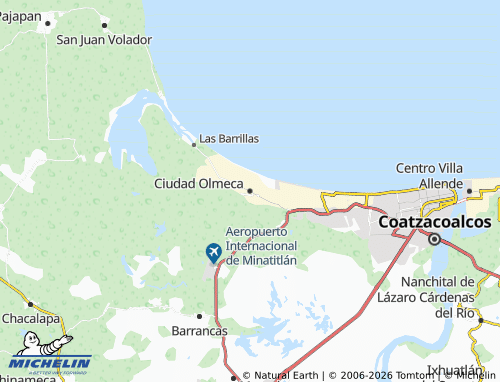 MICHELIN Ciudad Olmeca map - ViaMichelin