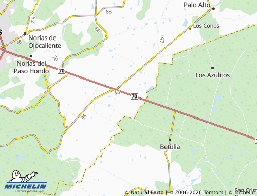 Carte MICHELIN Lomas del Refugio, La Loma - ViaMichelin