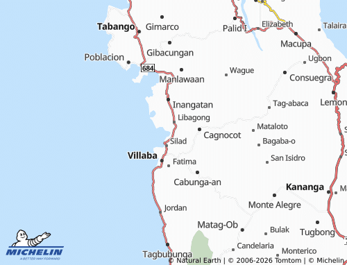 MICHELIN Hinabuyan map - ViaMichelin