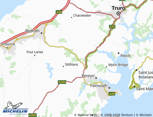 Mappa MICHELIN Ponsanooth - ViaMichelin