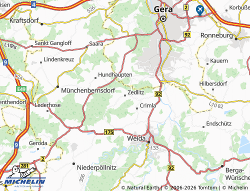 MICHELIN Zedlitz map - ViaMichelin