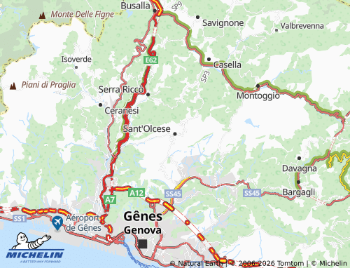 MICHELIN Sant'Olcese map - ViaMichelin