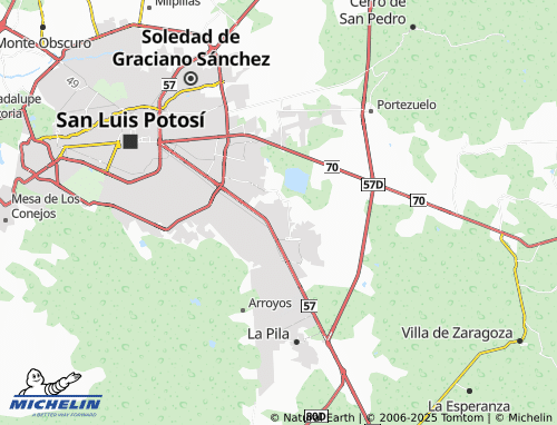 MICHELIN Pozos Residencial map - ViaMichelin