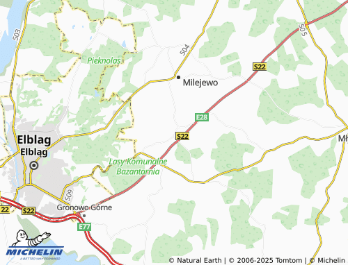 MICHELIN Kamiennik Wielki map - ViaMichelin