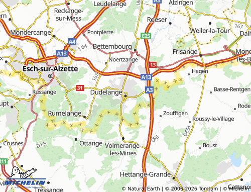 MICHELIN Dudelange map - ViaMichelin