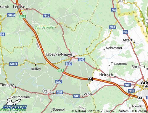 Carte MICHELIN Habay-la-Neuve - ViaMichelin