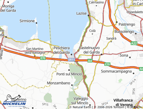 MICHELIN Peschiera del Garda map - ViaMichelin