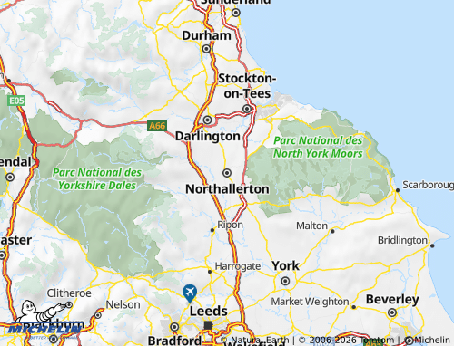MICHELIN North Yorkshire map - ViaMichelin