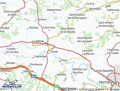 Mapa MICHELIN Montagoudin - ViaMichelin