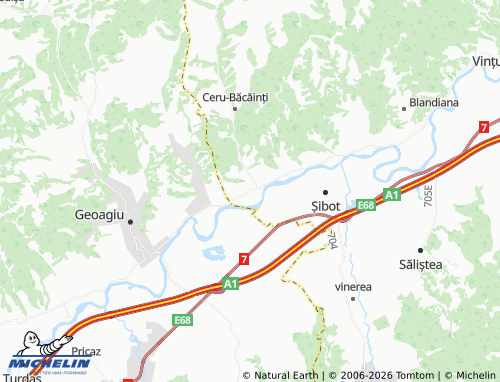 Kaart MICHELIN Băcăinți - ViaMichelin
