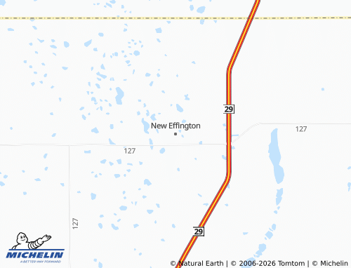 Kaart MICHELIN New Effington - ViaMichelin
