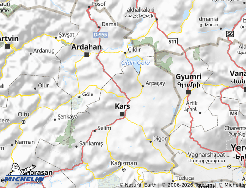 Mappa MICHELIN Susuz - ViaMichelin
