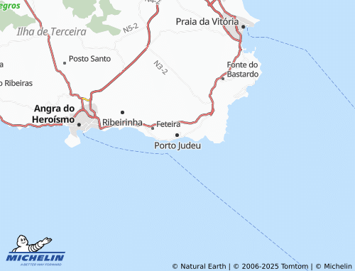 MICHELIN Porto Judeu map - ViaMichelin