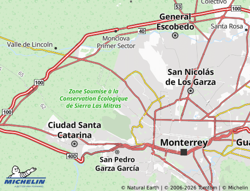 Mapa MICHELIN Hacienda Mitras Cuarto Sector - ViaMichelin