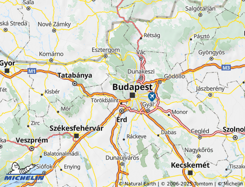 MICHELIN Budakeszi járás map - ViaMichelin