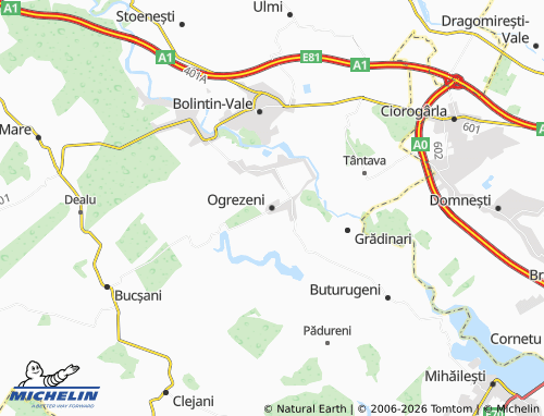 Mappa MICHELIN Ogrezeni - ViaMichelin