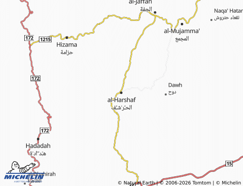MICHELIN-Landkarte al-Harshaf - ViaMichelin