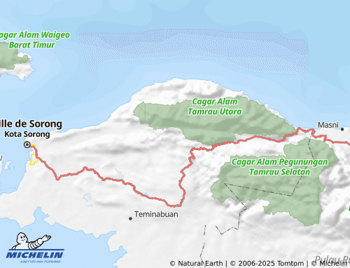 MICHELIN Tambrauw map - ViaMichelin