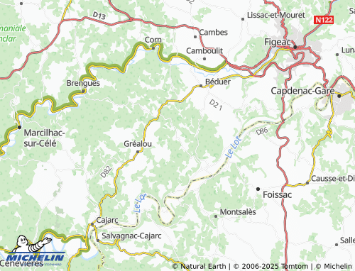 MICHELIN Carayac map - ViaMichelin