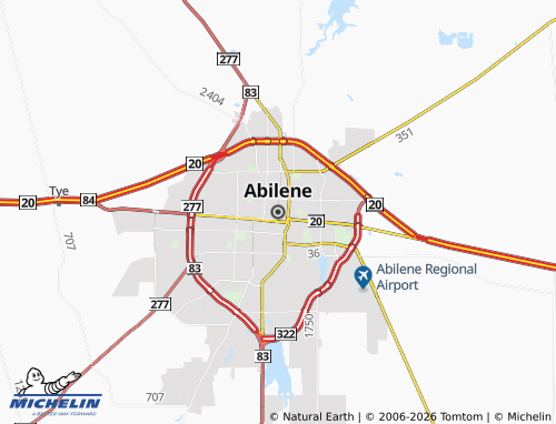 Carte MICHELIN Abilene - ViaMichelin