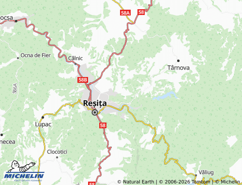 Carte MICHELIN Țerova - ViaMichelin