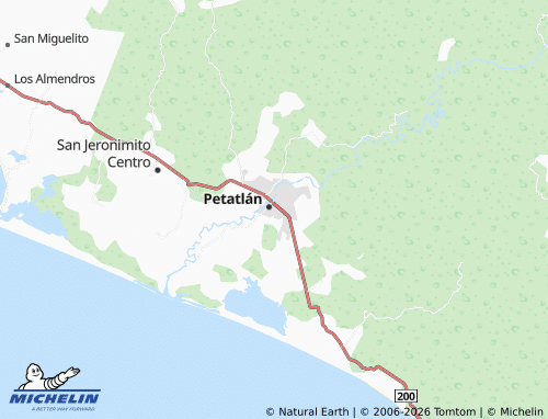 MICHELIN Petatlán Centro map - ViaMichelin