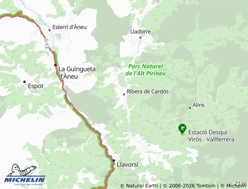 Mappa MICHELIN Ribera de Cardós - ViaMichelin