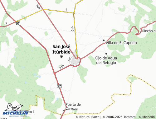 MICHELIN Colinas de San José map - ViaMichelin