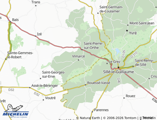 Mappa MICHELIN Vimarcé - ViaMichelin