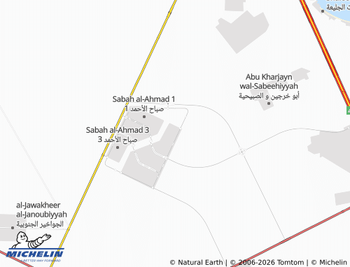 MICHELIN Sabah Al Ahmad 5 Block 3 map - ViaMichelin