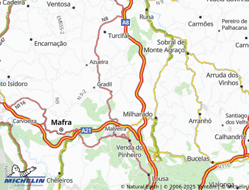 MICHELIN-Landkarte Terroal - ViaMichelin