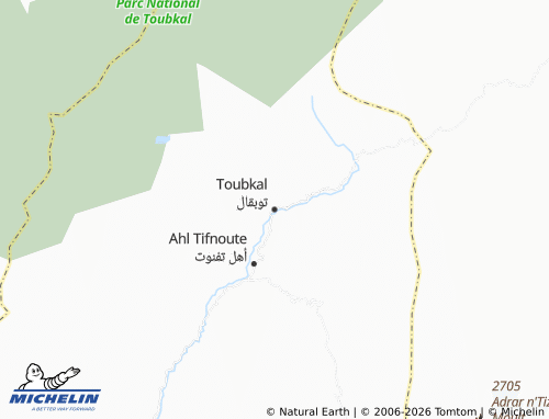 MICHELIN Toubqal map - ViaMichelin