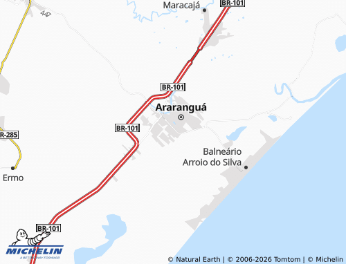 Mapa MICHELIN Nova Divinéia - ViaMichelin