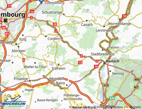 MICHELIN Waldbredimus map - ViaMichelin