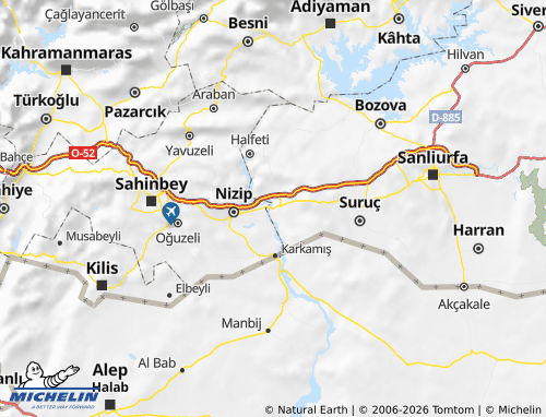 MICHELIN Birecik map - ViaMichelin