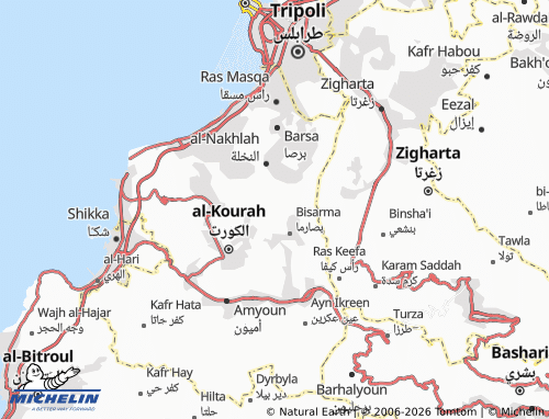 MICHELIN Aaba map - ViaMichelin
