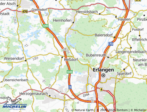 Mapa MICHELIN Dechsendorf - ViaMichelin